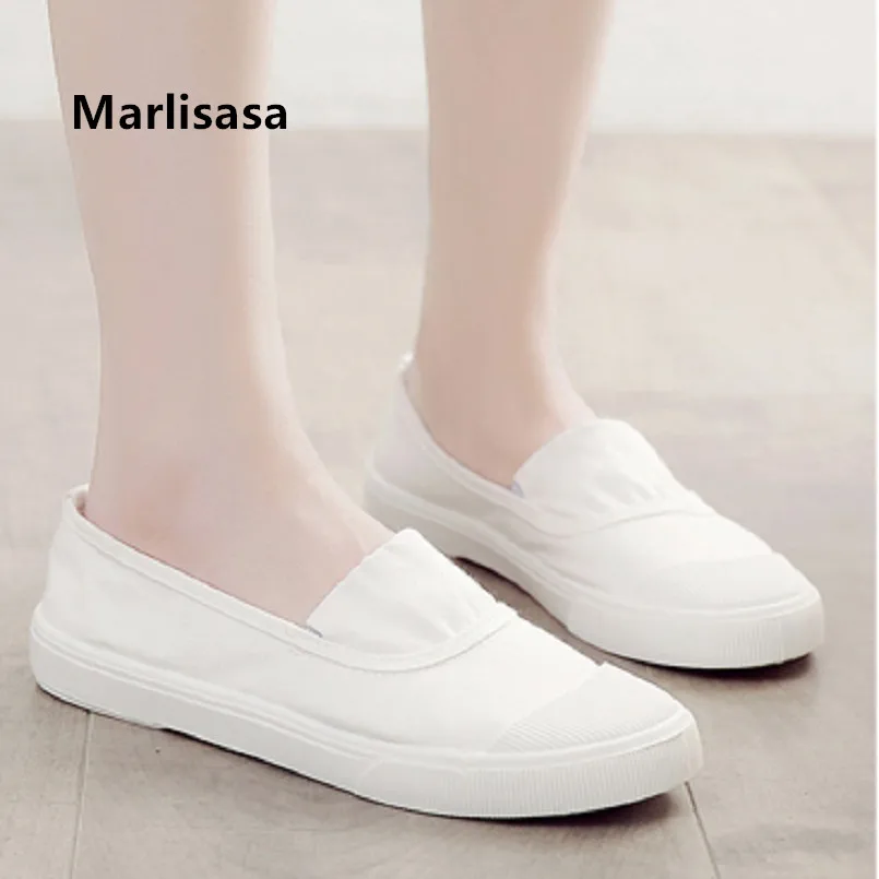 

Women Cute Sweet Comfortable White Canvas Flat Shoes Lady Cool Comfortable Street Shoes Flats Chaussures Plates Femmes G5400