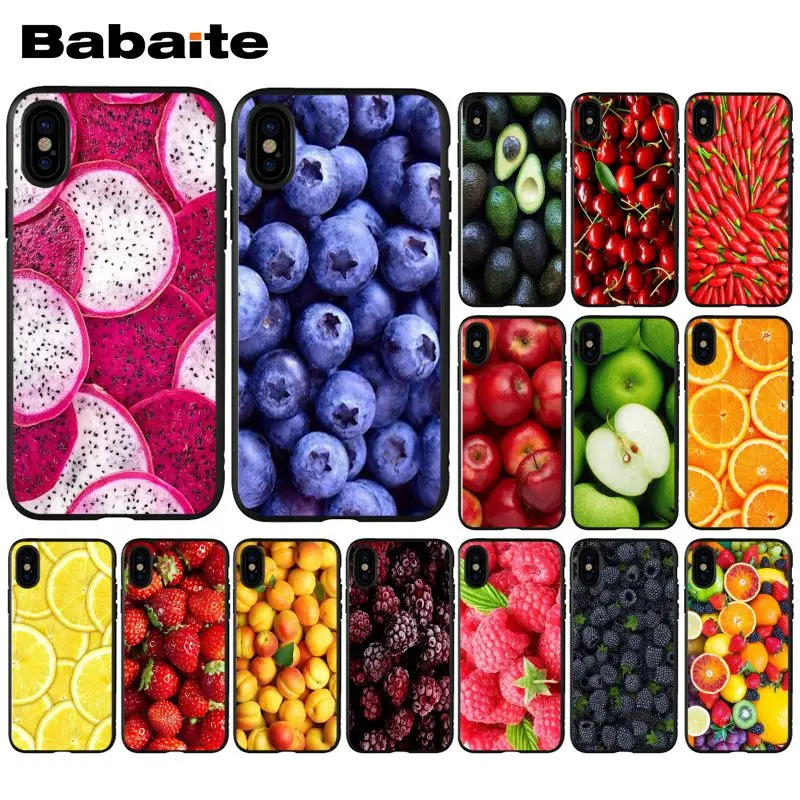 

Babaite Full screen fruit Colorful Cute Phone Accessories Case for Apple iPhone 8 7 6 6S Plus X XS MAX 5 5S SE XR Mobile Cases