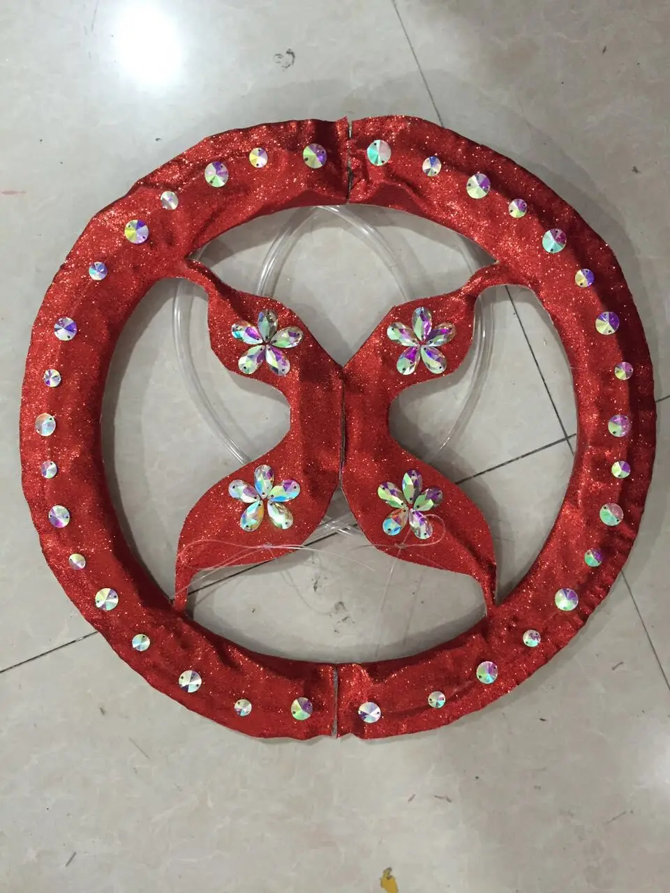 Lo spottacolo di danza copricapo di piume di accessori di abbigliamento La FESTA La Maschera IL Festival - Цвет: Красный