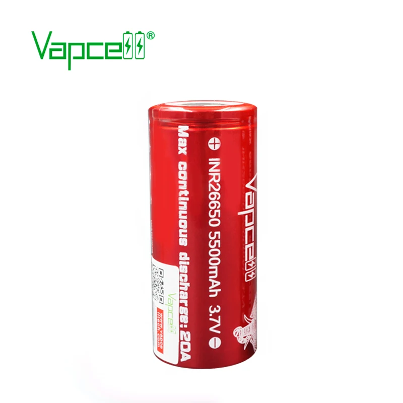 2 шт. Новый Vapcell 26650 5500 мАч 20A литий-ионная батарея 3 7 в перезаряжаемая для