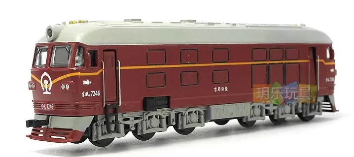Красный 1: 87 сплав дизель Ретро поезд модель игрушечные машинки локомотив внутреннего сгорания акустооптические игрушки для детей Подарки - Цвет: Красный