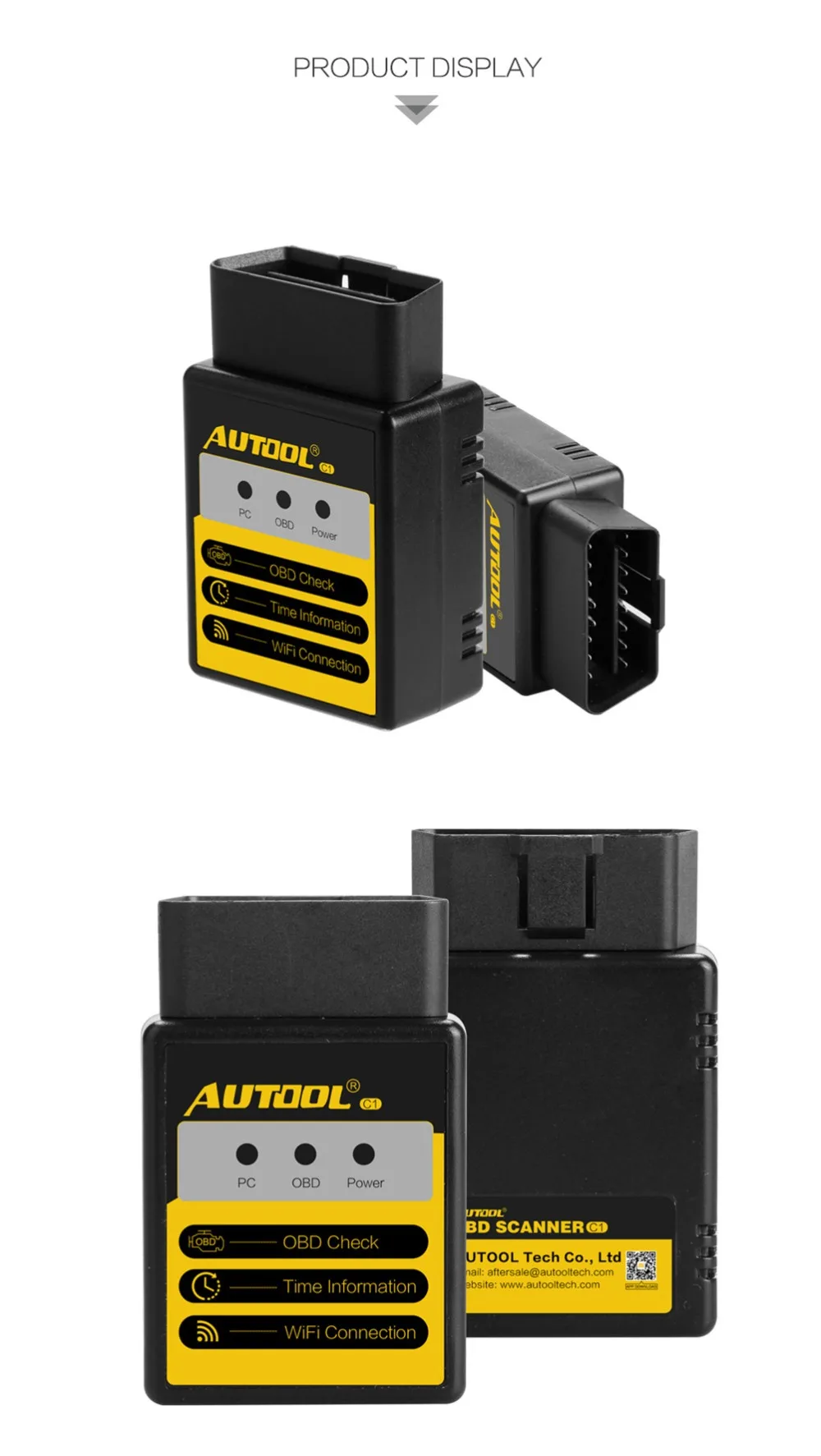 AUTOOL C1 ELM327 V1.5 Wi-Fi Bluetooth OBD2 ELM 327 сканер OBD 2 Автомобильный диагностический инструмент автомобильный считыватель кодов сканирование OBDII 2 адаптер