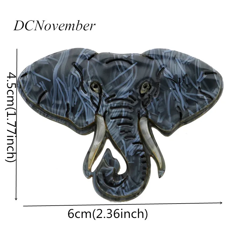 Винтажная брошь со слоном es Pins Женская и мужская акриловая Dcnovember Boutique Jewelry |