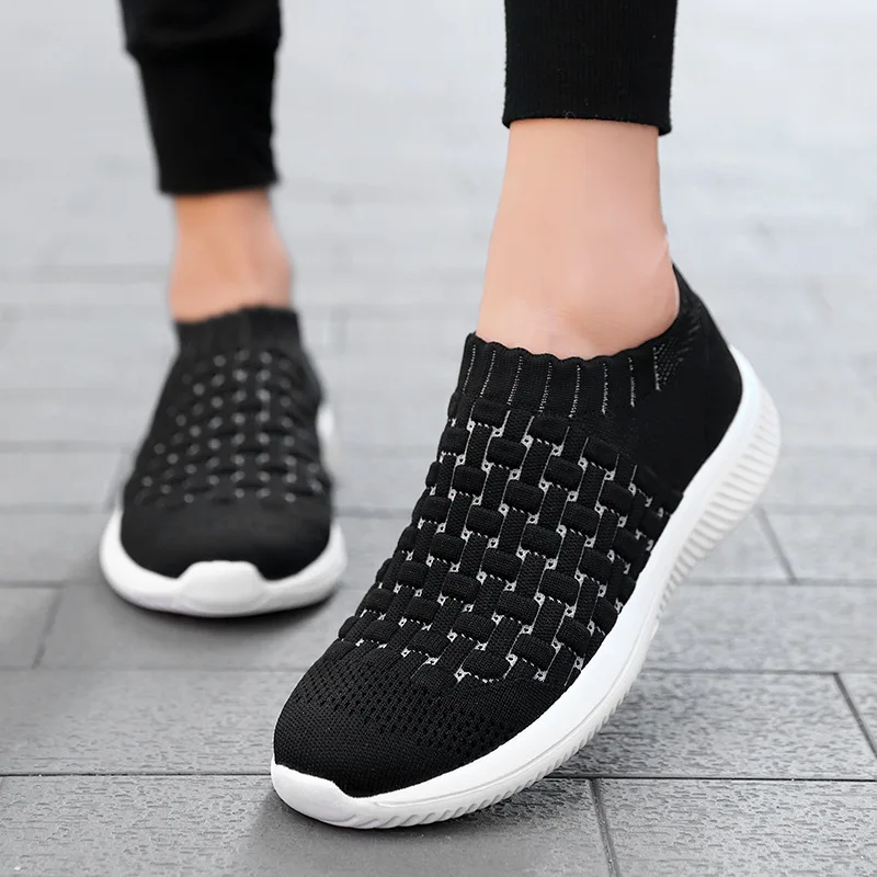 Fashion Casual Shoes Woman Comfortable Breathable Mesh Soft Sole Female Platform Sneakers Women Chaussure Femme Basket 42 | Обувь