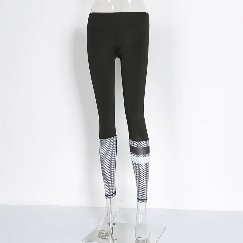 Новинка 2017 года волна точка печати упругой лоскутное Для женщин Леггинсы для