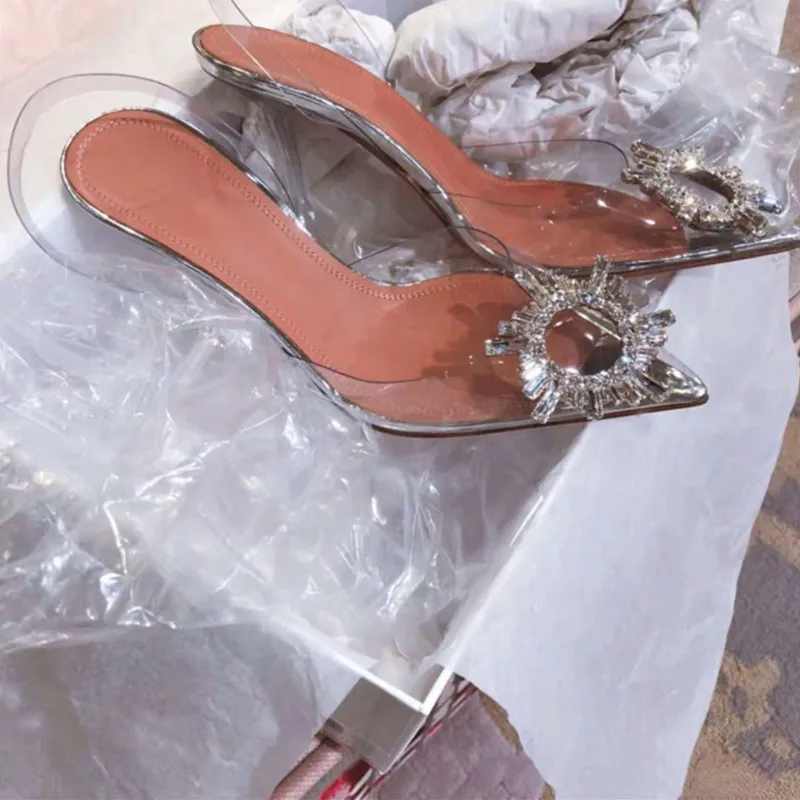 Босоножки из ПВХ; Летняя обувь; Новое поступление; Sandalias Mujer; босоножки с острым носком; Sandalias Mujer; роскошные босоножки со стразами; zapatillas mujer