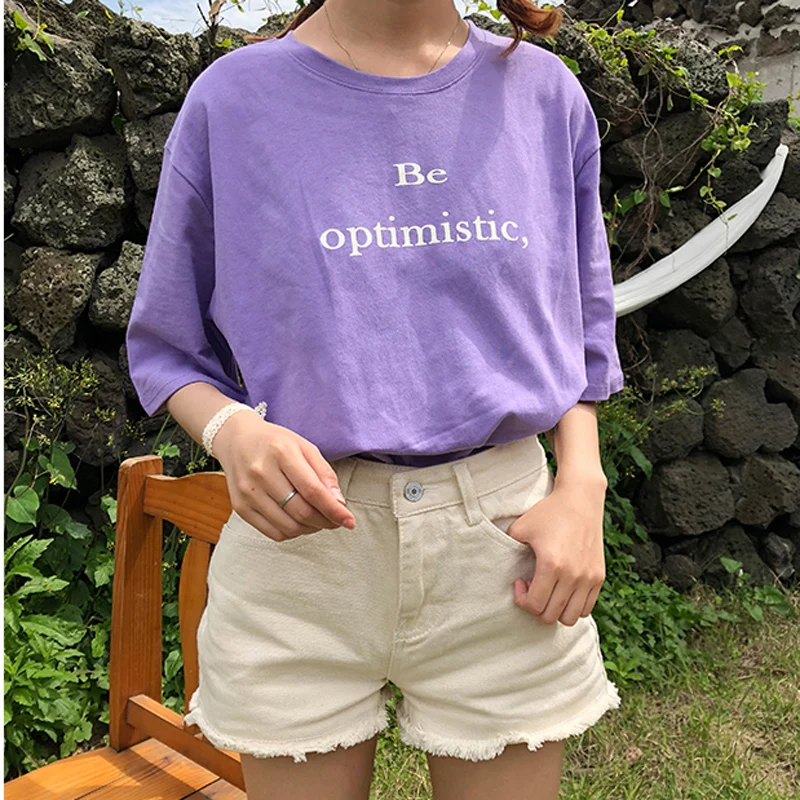 BGTEEVER Letter Print Women Summer T-shirt O-Neck Casual Basic Tee shirt Chic Tops Female oversize harajuku | Женская одежда
