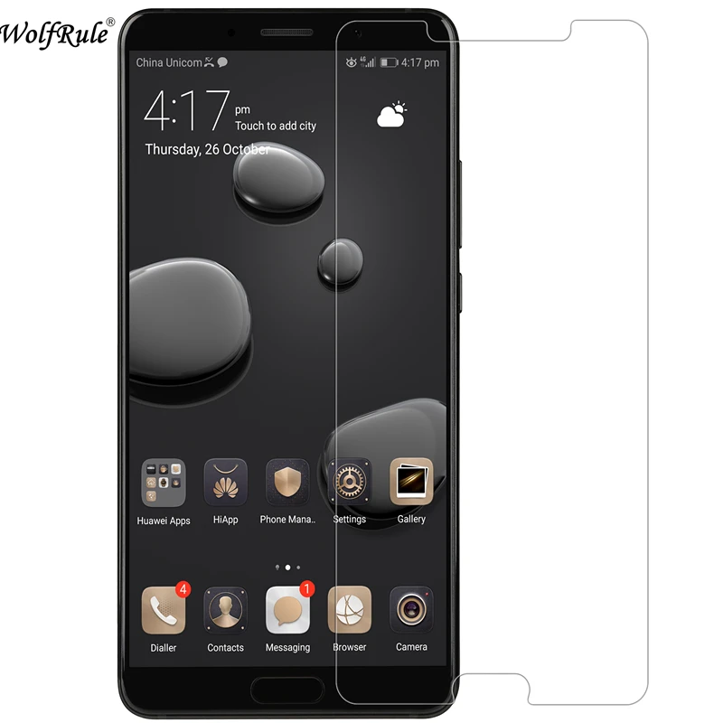 2 piezas de vidrio Huawei Mate 10 Pro Protector de pantalla de vidrio templado para Huawei Mate 10 Pro vidrio Mate 10 Pro pel&iacute;cula Anti-rasgu&ntilde;o 6,0"-1