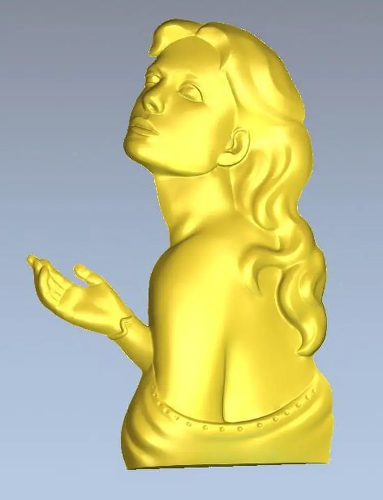 

3d model relief for cnc in STL file format bas girl