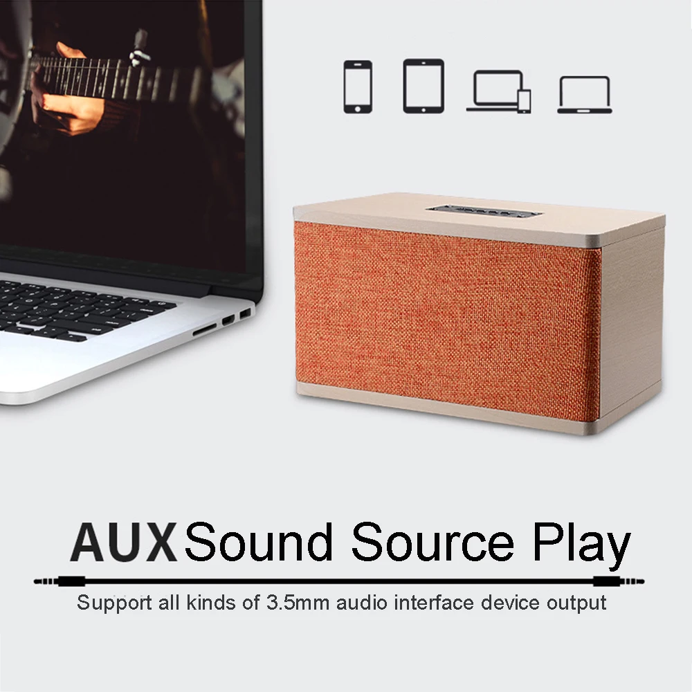 Hifi динамик деревянный беспроводной Bluetooth 4 2 Портативные Компьютерные колонки 3D