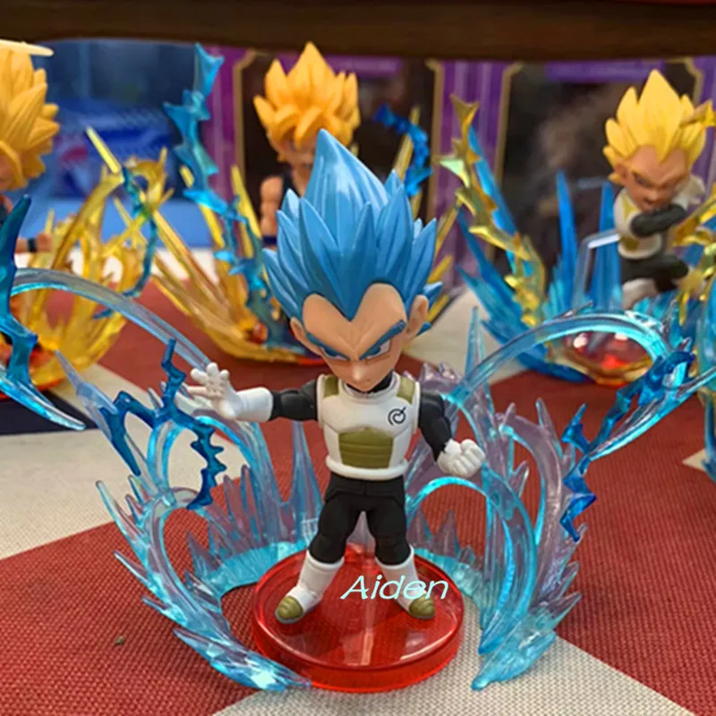 9 шт./компл. Dragon Ball WCF Super Saiyan Blue Rose Son Goku Kakarotto Vegeta Freza Broly PVC Фигурки игрушки коробка 10