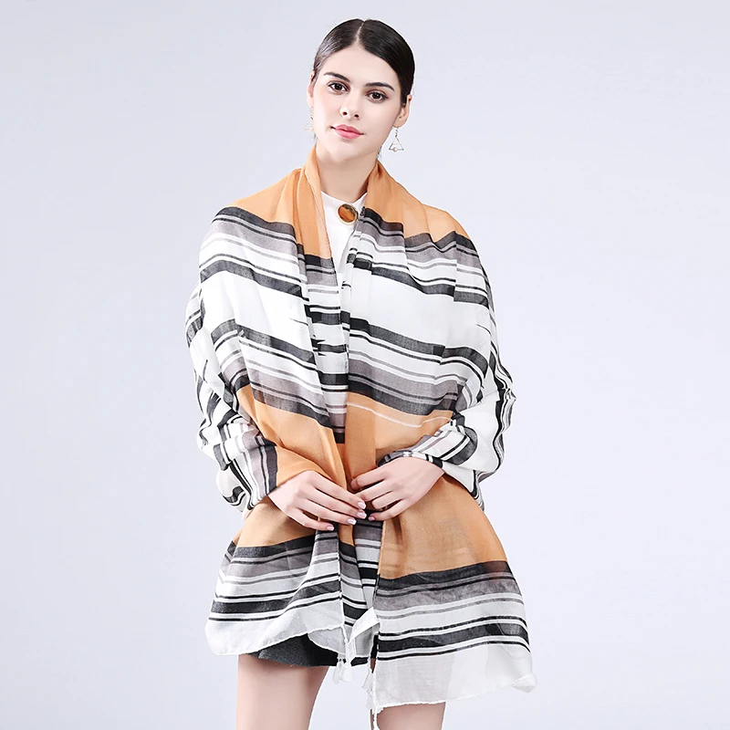 Женские шарфы в полоску Marte & Joven черно белый шарф хиджаб|hijab pattern|scarf shawlscarf shawl pattern |