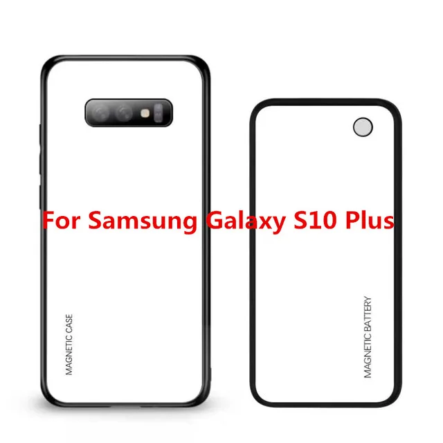 White For S10 Plus 5000 мАч для samsung Galaxy S10 Plus S10e внешний аккумулятор зарядное устройство для samsung Galaxy S10 беспроводной магнитный чехол для зарядного устройства - Цвет: White For S10 Plus