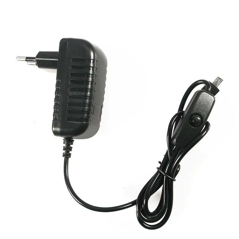 Зарядное устройство 5 В 3 А адаптер переменного тока кабель Micro Usb с выключателем