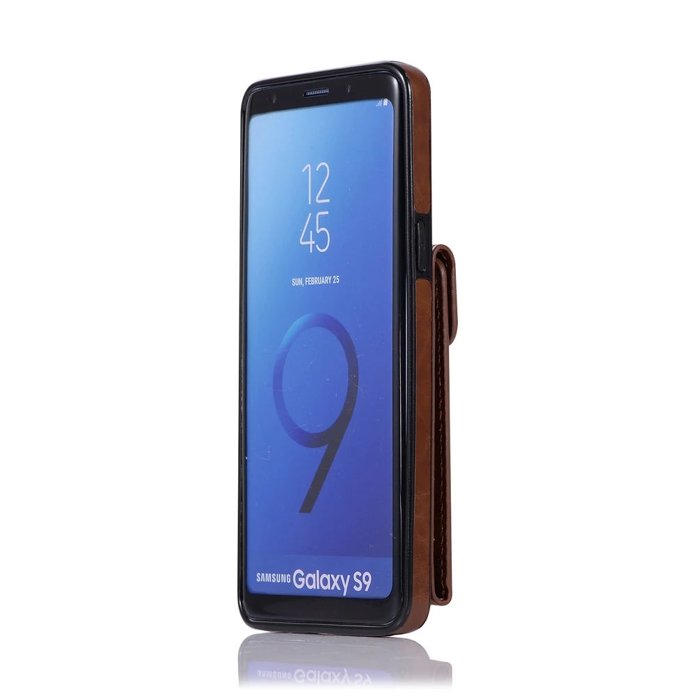 Кожаный чехол для телефона с держатель для карт для samsung Galaxy S8 S9 S10 плюс S10E задняя крышка для S7 S7Edge S 8 10 9 Ретро Чехол