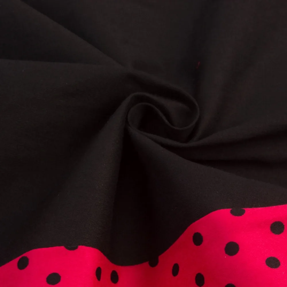 

Vintage Heart shape Hepburn Summer Dress Strap Halter Neck Polka Dots Contrast Slim Swing Dress 2018 Women Cotton Dress