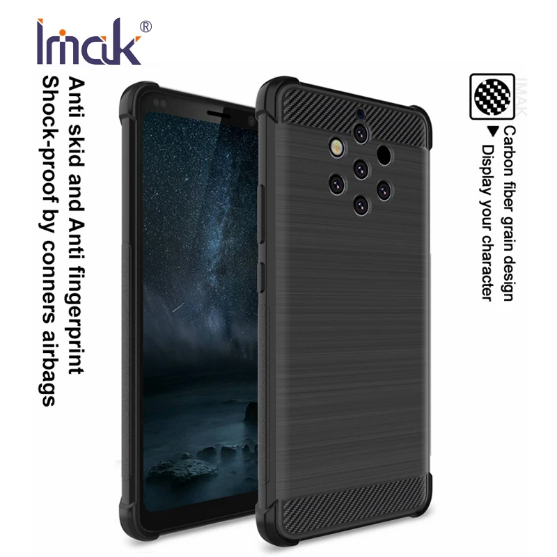 For Nokia 9 PureView Silicone Case Cover IMAK Soft TPU Airbag Corner Shockproof Back Nokia9 Protective |