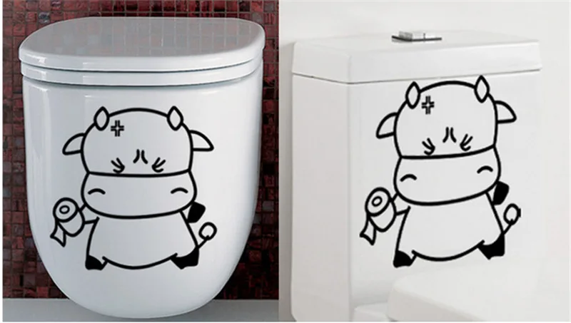 Бесплатная доставка наклейки для туалетной бумаги diy Съемные Виниловые