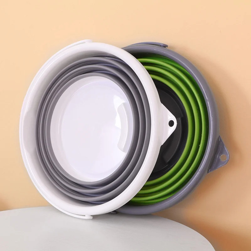 

Silicone 10L Bucket for Fishing Promotion Folding Bucket Car Wash Round Bathroom Kitchen Camp Bucket Outdoor Fishing Supplies
