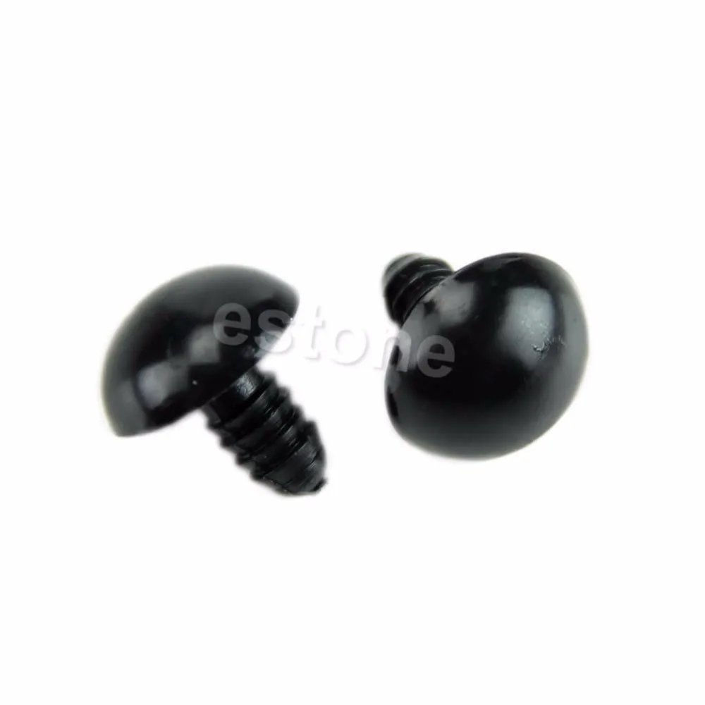 

2021 Cute 100pcs 6-12mm Black Plastic Safety Eyes For Teddy Bear Doll Animal Puppet Crafts JUL23_17