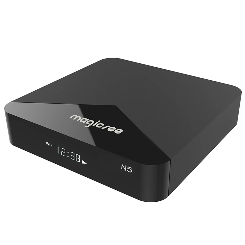 ТВ приставка MAGICSEE N5 Android TV OS Amlogic S905X 7.1.2 2 Гб RAM 16 ROM 4G 5G WiFi 100 Мбит/с BT4.1 поддержка 4K