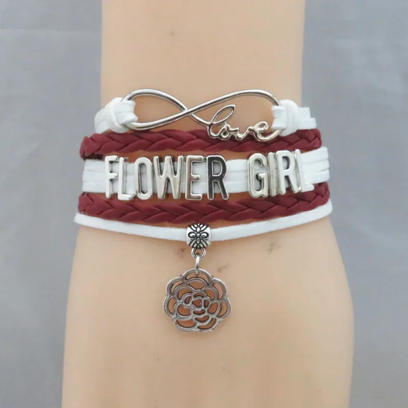 Любовь браслет с цветам Обувь на высоком каблуке Чарм-браслет цветочным узором
