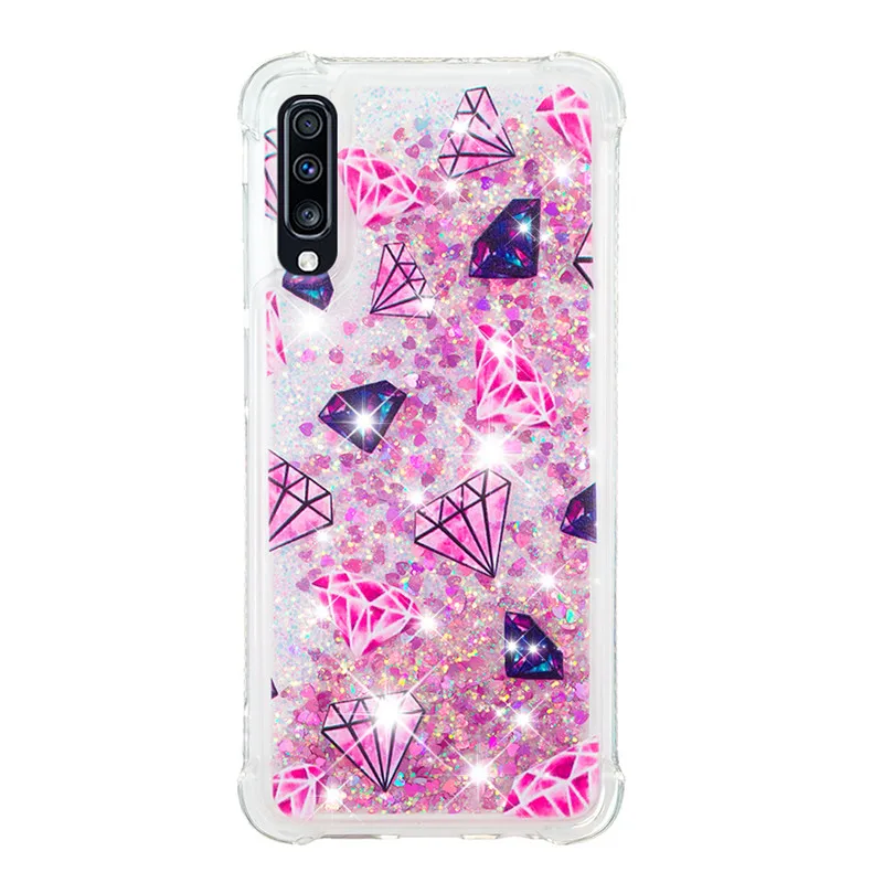 Коричневый Fitted Case for Coque Samsung A70 A40 A10 Silicon Glitter Cute Cartoon Patterned Animal Transparent Phone Cover for Galaxy A50 - Цвет: Коричневый