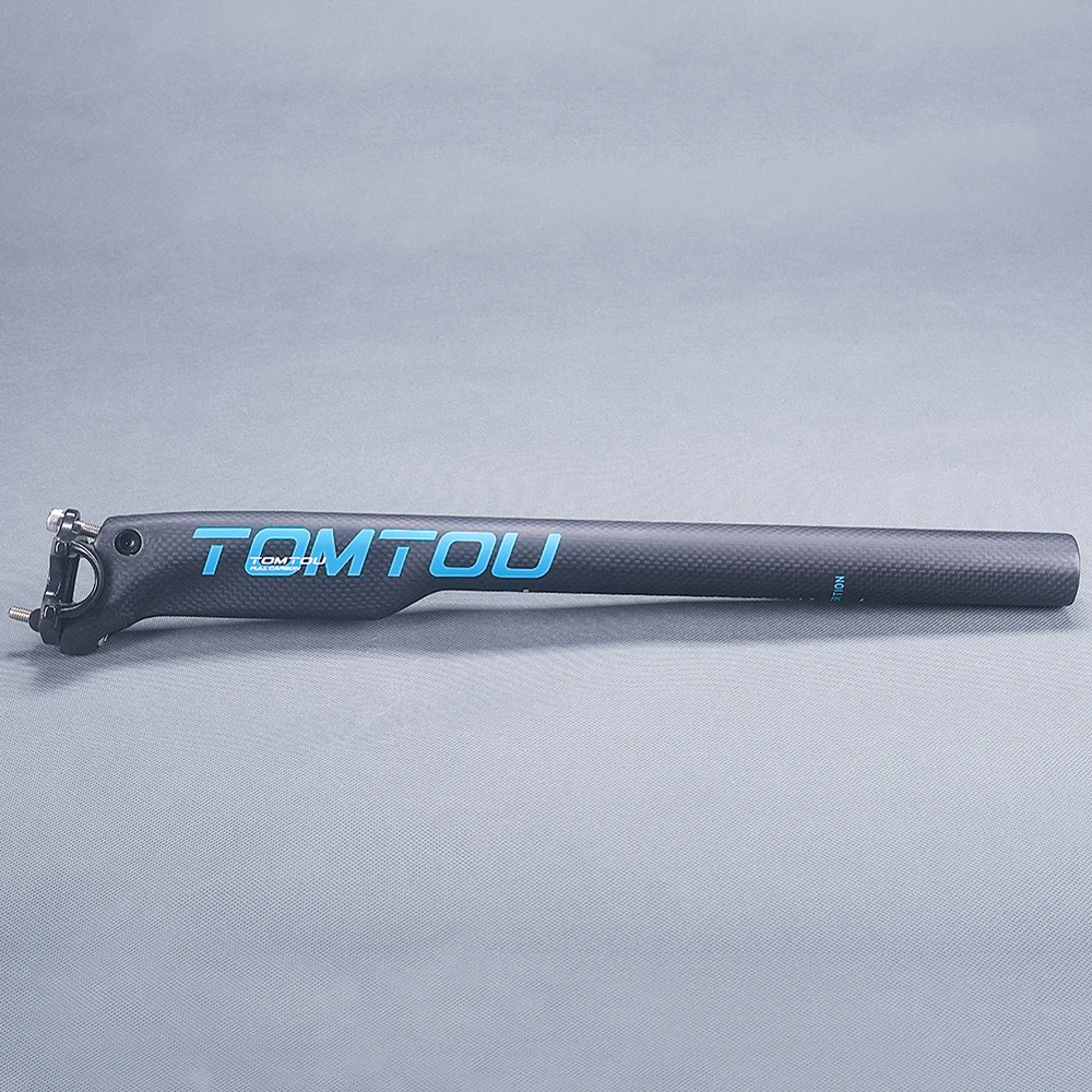 TOMTOU 3K Carbon Bike Breaking Wind Seatpost Road MTB Bicycle Seat Post Cycling Parts Matte Blue 27.2/30.8/31.6mm - T26M15 | Спорт и