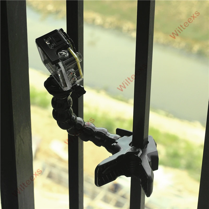 WILTEEXS Jaws крепление и гибкий зажим Крепление для Hero5 4/3+/3/Xiaomi yi 2 4 K/SJ4000 CAM аксессуары для экшн-камеры