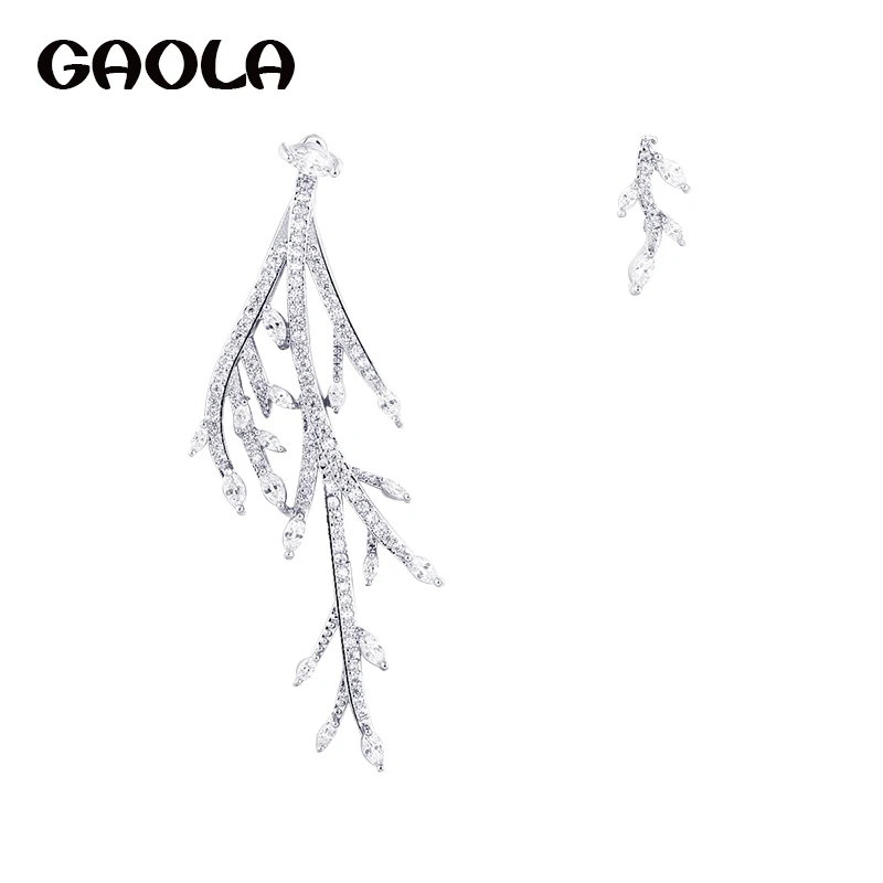 

Серьги-подвески женские GAOLA, с фианитами, длинные