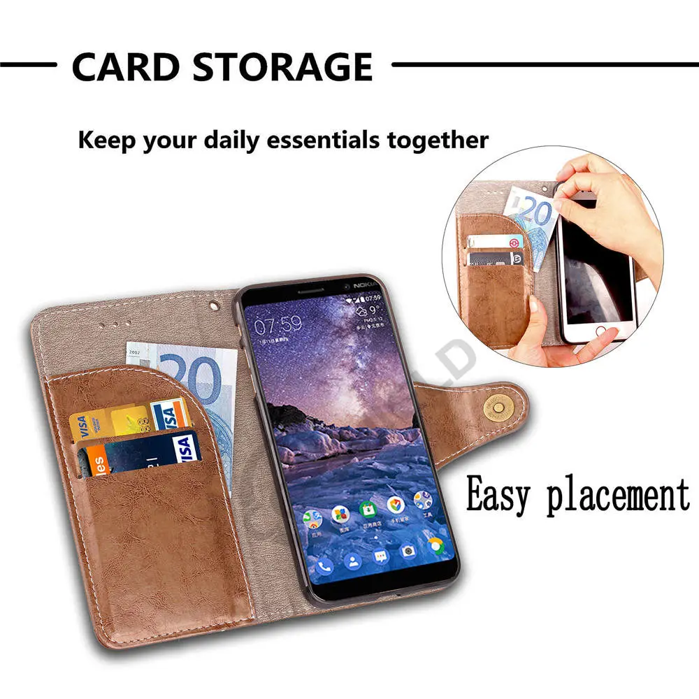 Флип кейс для Nokia 7 Plus + TA 1046 1062 кожаный чехол телефона Nokia7 1062|case for sony xperia|case sonyflip case |