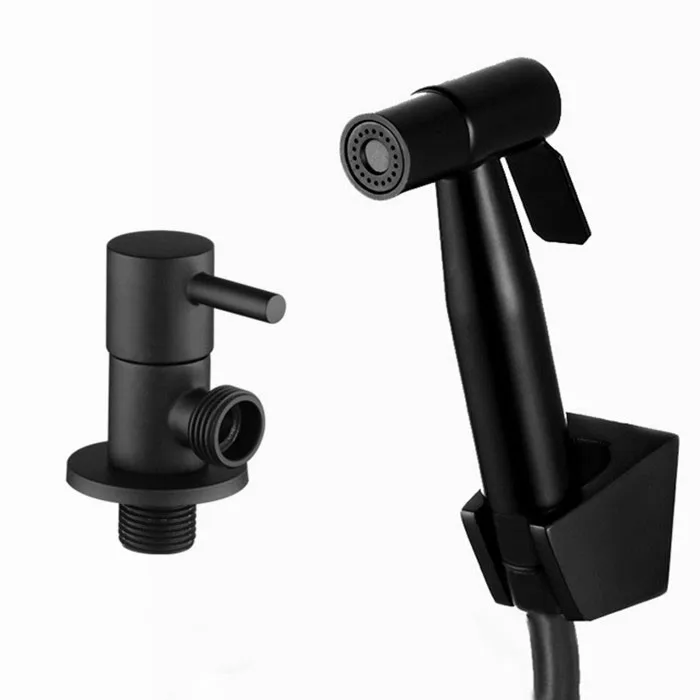 Латунь черный Туалет биде кран душ угол клапан ручной torneira lavabo BD310|toilet bidet faucets|bidet