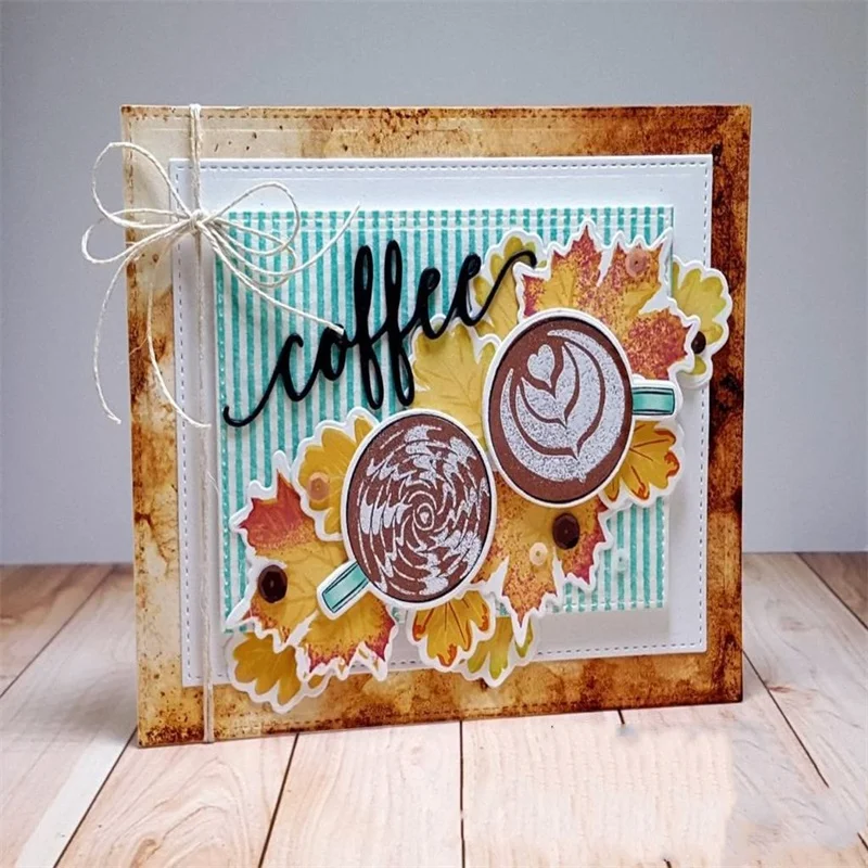 

coffee Word Letter Metal Die Cuts Cutting Dies For DIY Scrapbooking Embossing Paper Cards Making Decorative Crafts New 2018 Die