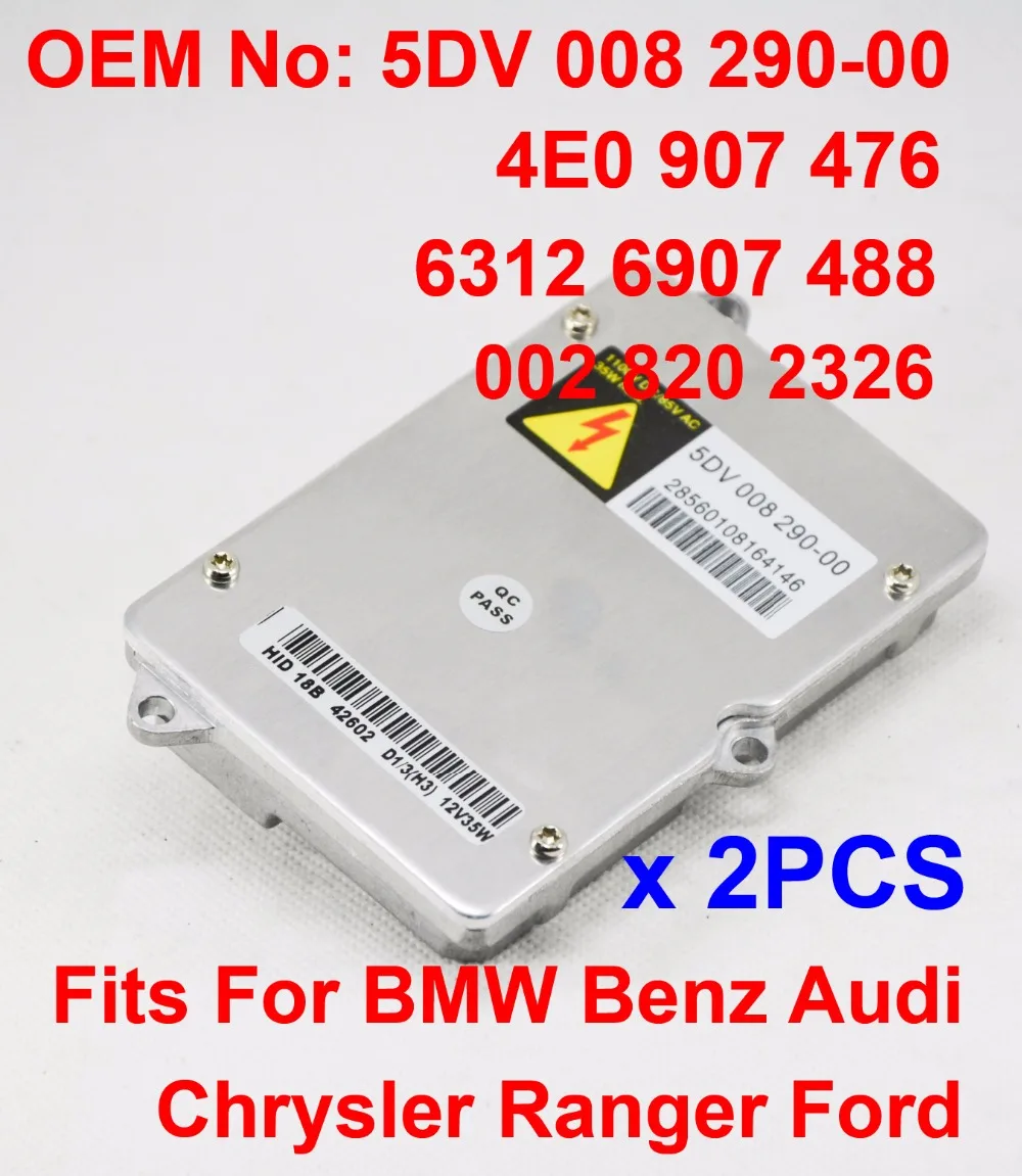 2x 35W OEM HID Xenon Headlight Ballast Parts 4E0907476 63126907488 0028202326 5DV00829000 For BMW Benz Audi Chrysler Ford Range