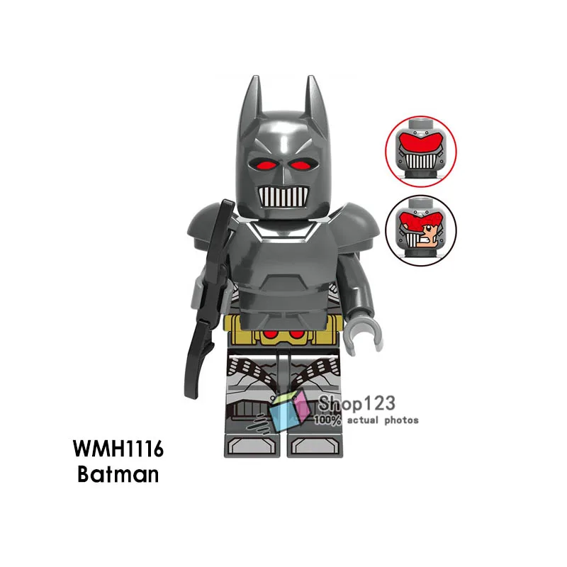 Летучая мышь, которая смеется WM669 Джокер Бэтмен DC Темный Рыцари Харли Куинн Брюс Уэйн яд плюща экшн-игрушки строительные блоки - Цвет: Светло-розовый