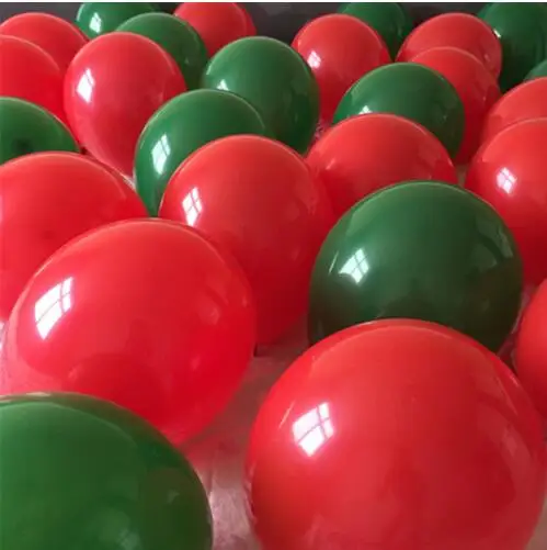 

100PCS/Lot Christmas balloon decoration,Christmas mall, hotel, school decoration,2.2g Subgloss Red Black Green Balloon
