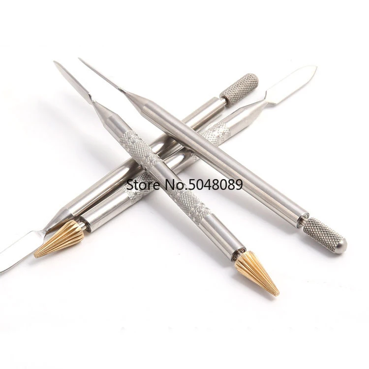 Самодельная ручка из нержавеющей стали с кожаными краями масляная нержавеющая