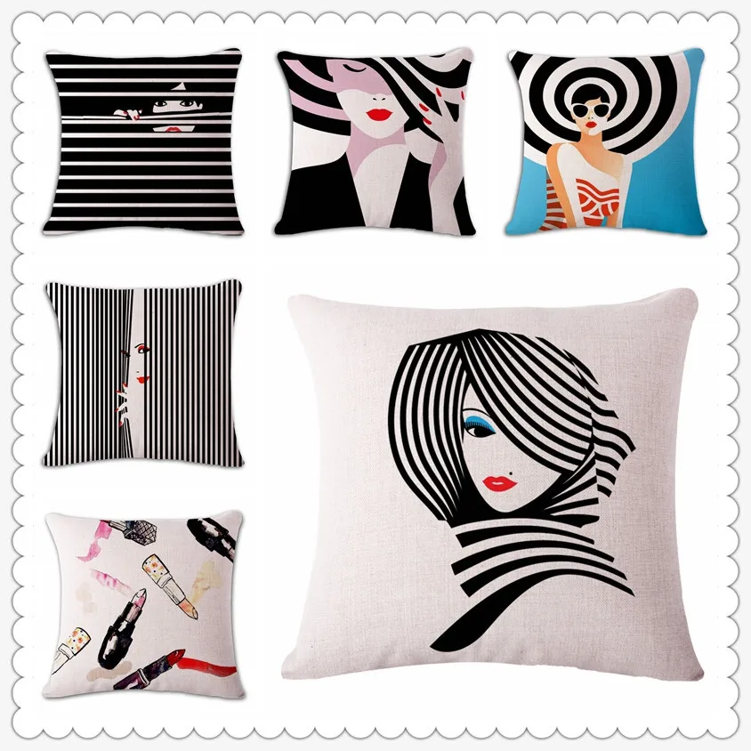 Современная Полиэстеровая подушка для девочек Мэрилин Монро наволочка дивана