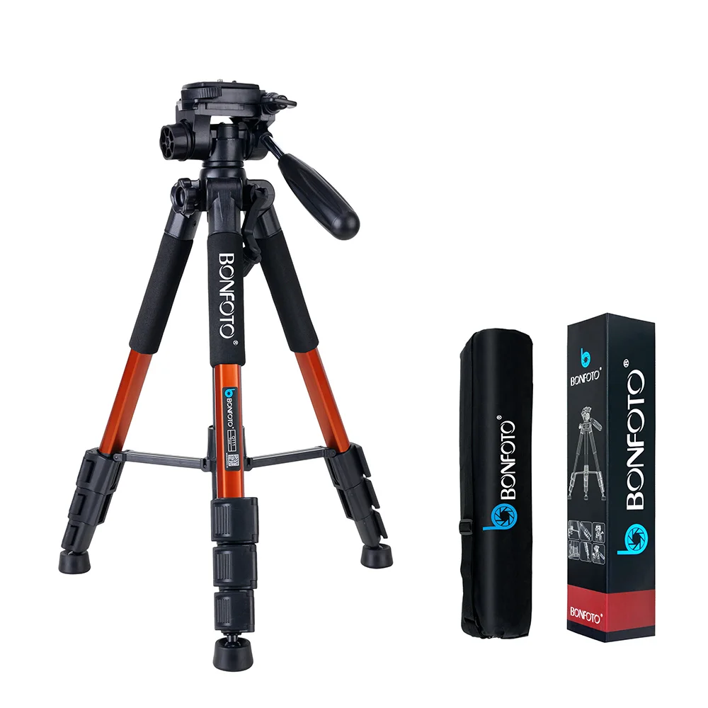 Orange 5" Профессиональная дорожная камера, портативный складной штатив для зеркальной камеры, для проектора, смартфонов, планшетов, стойка вещания в реальном времени, чехол - Цвет: Orange
