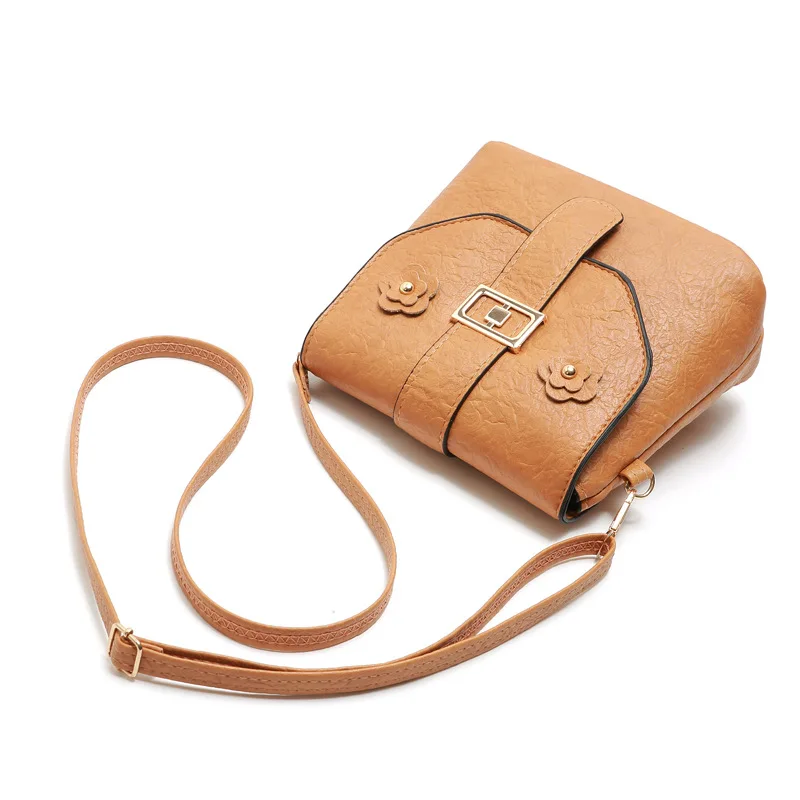 

Jiessie & Angela Casual Crossbody Bags For Women PU leather Small Flap Handbag Vintage Women Messenger Bag Female Shoulder Bag