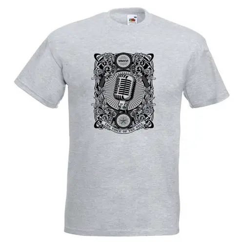 The Voice Of Soul Mens PRINTED T-SHIRT Classic Microphone Vintage Chinese Style | Мужская одежда