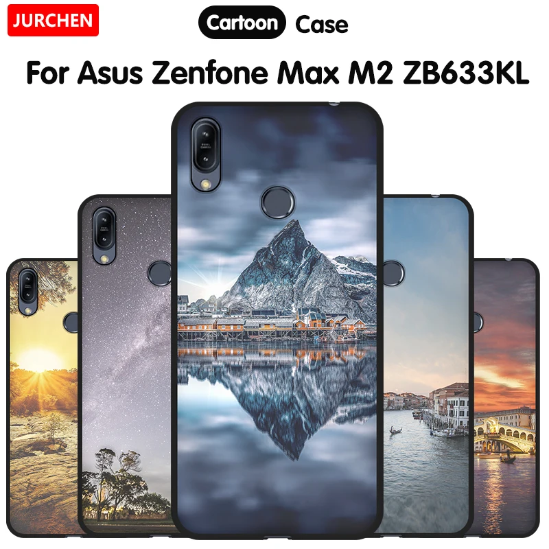 Чехол JURCHEN для Asus Zenfone Max Pro M2 силиконовый чехол с принтом ASUS ZB634KL ZB633KL ZB631KL