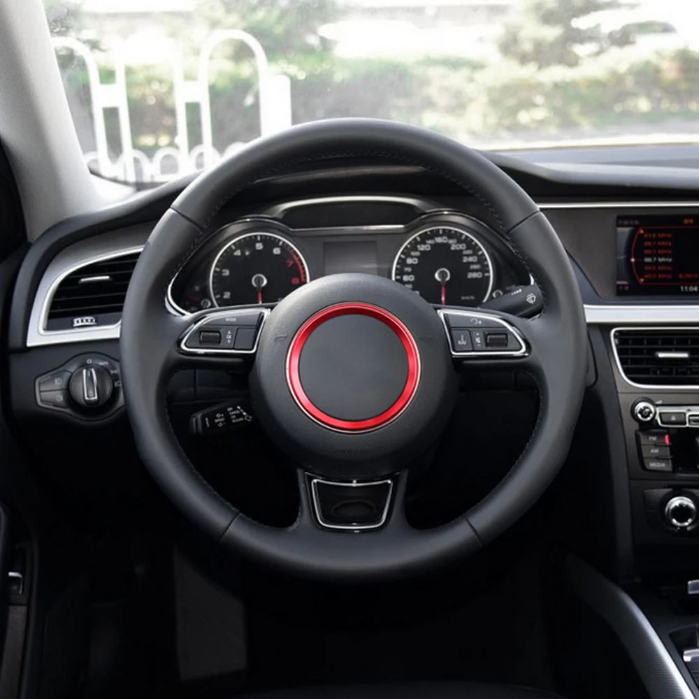 Автомобильный Стайлинг рулевое колесо декоративный круг для Audi A4 B8 B9 A6 C5 A3 S3 S5 A5 Q5