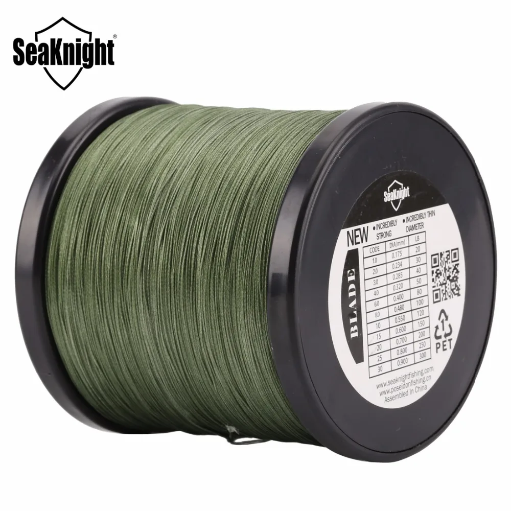 SeaKnight 8 прядей, 300 м, 500 м, 1000 м, лезвие, x8, плетеная леска, прочная многонитевая PE леска, 20-100 фунтов, ловля карпа