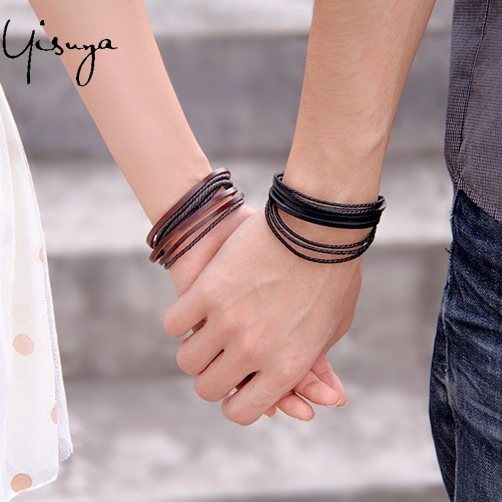 2018 Новое поступление кожаные браслеты из пеньковой веревки женские