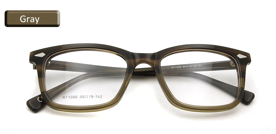 eyewear gray Квадратная мужская оправа для очков, брендовая дизайнерская ацетатная оправа для очков для женщин, очки для близорукости, Oculos De Grau, мужские аксессуары - Цвет оправы: eyewear gray