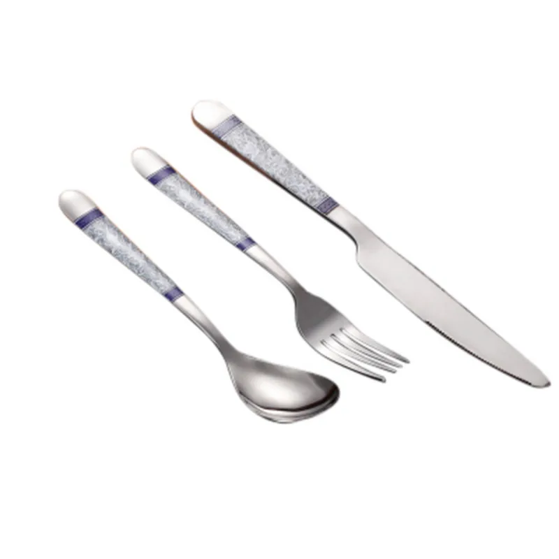Hoomall Stainless Steel Cutlery Dinner Set Western Home Tableware Party Dining Appliance Kitchen Tools Fork Set Dropshipping - Цвет: 3pcs silver