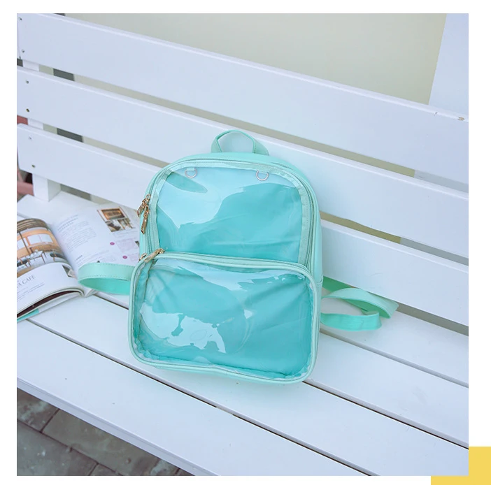 Прозрачные женские рюкзаки Itabags Harajuku, водонепроницаемый прекрасный прозрачный рюкзак для школы, подростка, девочек, сумки через плечо, повседневные