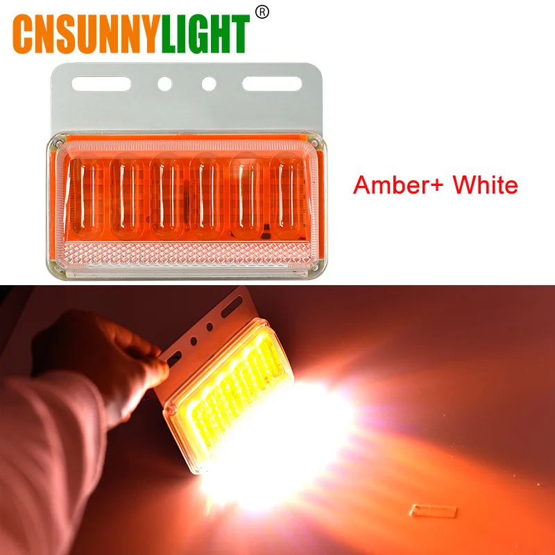 Amber CNSUNNY светильник DC12V Автомобильный светодиодный грузовик Предупреждение сигнальный светильник 5 видов цветов 6D габаритный фонарь прицеп грузовик пикап Противотуманные фары парковка светильник Водонепроницаемый - Испускаемый цвет: Amber