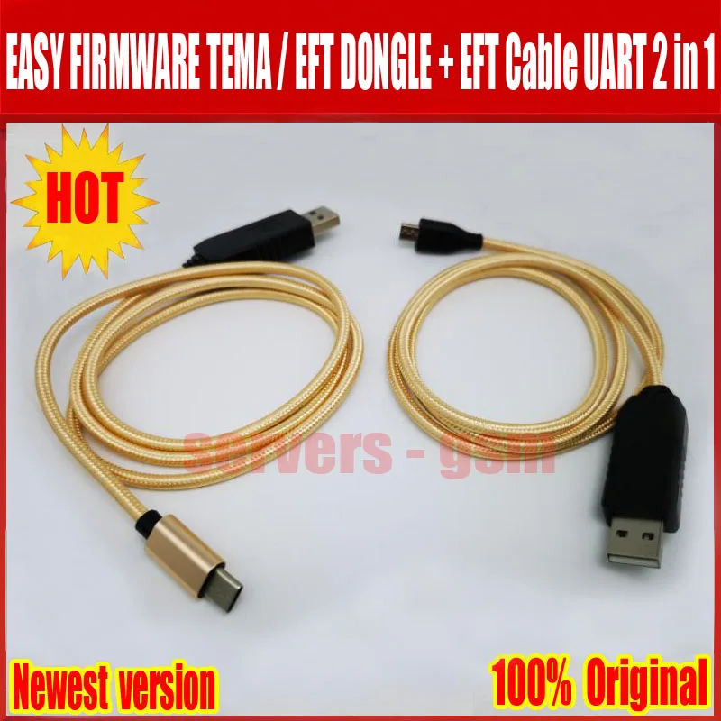 Новинка 100% оригинальная прошивка TEMA / EFT DONGLE + кабель UART 2 в 1 Бесплатная